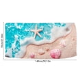 thumbnail image 3 of Amzcrzy Polyester Ocean Elements Beach Towel Oceans-Themed Beach Towel Starfishs Seashells and Sea Turtle Fast-Drying Absorbent Bath Towel Microfiber Beach Towel Non-Functional Blankets, 3 of 6