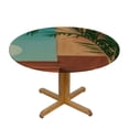 thumbnail image 3 of WYYP Terracotta Boho Round Tablecloth 100% Polyester Fiber Table Cloth White, 3 of 8
