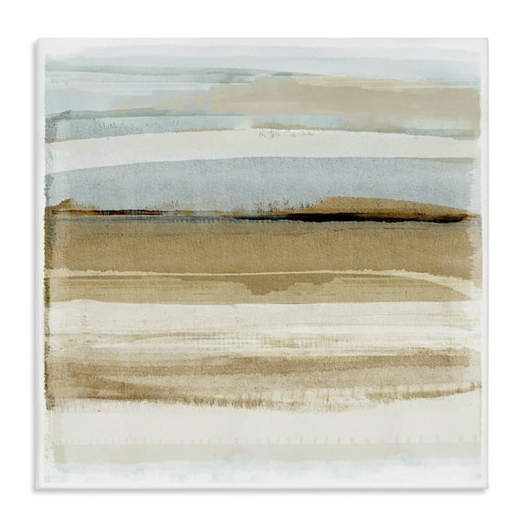 Stupell Industries Winter Sands Abstraction Abstract Painting Gallery Wrapped Canvas Art Print Wall Art, 17 x 17