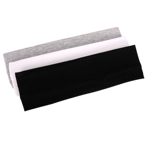 3 Pack Yoga Headbands Cotton Head Band Hairwarp | Stretchy Headbands, for Sports Running Exercise Gym