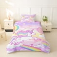 thumbnail image 2 of Metsweet Magical Horse Twin Duvet Cover, Cute Unicorn Rainbow Hot Air Balloon Twin Bedding,Pink Reversible,2pcs,1 Duvet Cover and 1 Pillowcase, 2 of 6