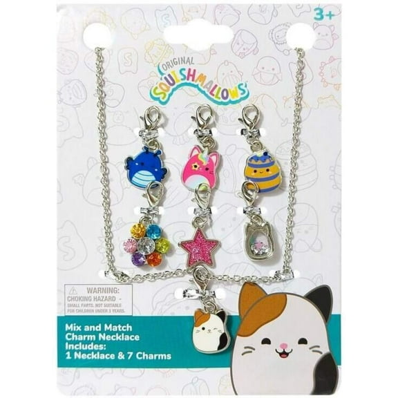 Disney Girl's Squishmallow Mix and Match Charm Necklace