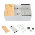 thumbnail image 4 of PROOX 30" L X 20" W Apron-front Farmhouse Fireclay Kitchen Sink with Accessories, 4 of 9