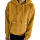 thumbnail image 5 of Tops sin mangas,Sudadera con capucha y botones para mujer, cuello en V, manga larga, poliéster, ropa deportiva informal, sopatenor, 5 of 9
