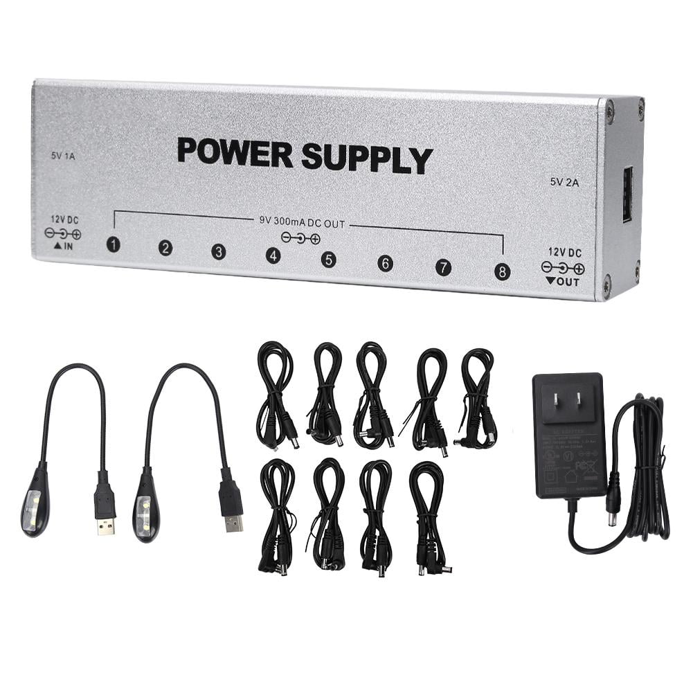 Professional Guitar Pedal Power Supply Isolated 9 Output Way for Effects Pedal US Plug 100240V