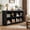 Black, variant on Homieasy 8-Cube Organizer, 50'' Width Cube Bookcase with Power Outlet and 9 Open Storage Shelves for Living Room, Bedroom, Walnut