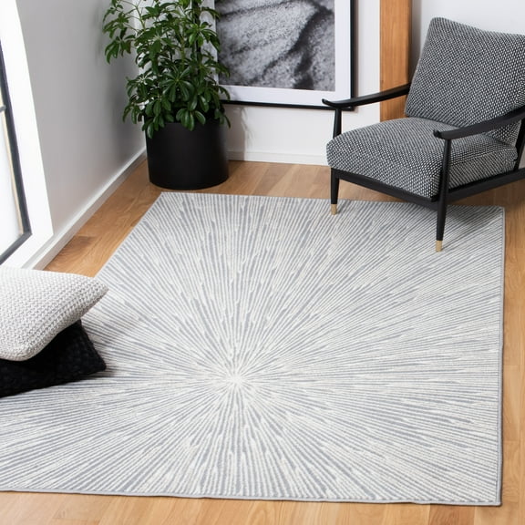 SAFAVIEH Belmont Collection BMT136F Grey / Ivory Rug