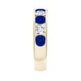 thumbnail image 3 of ANGARA Lab Grown 1.65 Ct Channel Set Blue Sapphire & Diamond Semi Eternity Ring for Women in 14K Yellow Gold (Size-4mm) | Anniversary, Jewelry Gift for Women | Lab-Grown Blue Sapphire Ring, 3 of 8