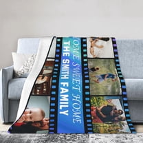 Customized Blankets with Photos Custom Blanket Family Picture Upload Personalized Blanket for Adults Customize Blanket Birthday Customizable for Dad Mom Nana Kids Dogs Friends