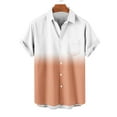 thumbnail image 3 of ZZwxWA Mens Button Down Short Sleeve Shirt Gradient Color Regular Fit Hawaiian Shirt Lightweight Casual Summer Shirts up to 45% Off, 3 of 5