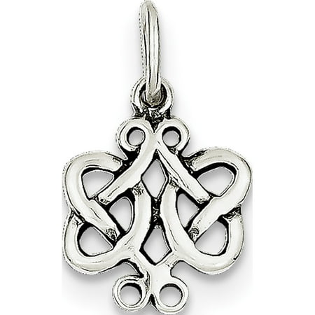 - Leslies Fine Jewelry Designer 925 Sterling Silver Antiqued Scroll Celtic Knot (13x21mm) Pendant Gift