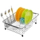 thumbnail image 1 of Expandable Rustproof Stainless Steel Dish Drying Rack with Utensil Holder, 1 of 5