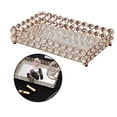 thumbnail image 2 of Oro Perfume espejo toca bandeja ornamentada hogar boda decorativo espejo bandeja joyería Perfume maquilje - 25x15x5cm Los 25x15x5cm Sunnimix tocador de bandeja de cristal, 2 of 8