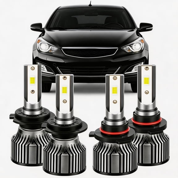 Compatible for Toyota Celica 2000-2005 Light Bulbs, High/Low Beam, LED Headlight Bulbs, Plug and Play, 4-Pack