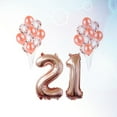 thumbnail image 3 of Globos de cumpleaños para 21 años, decoración para fiestas de cumpleaños (dorado rosa, 40 pulgadas), 3 of 7