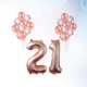 thumbnail image 3 of Globos de cumpleaños para 21 años, decoración para fiestas de cumpleaños (dorado rosa, 40 pulgadas), 3 of 7
