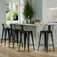 thumbnail image 5 of Apeaka Metal Bar Stools Set of 4 Counter Height Stools 24 Inchs Counter Stools with Backs, 5 of 5