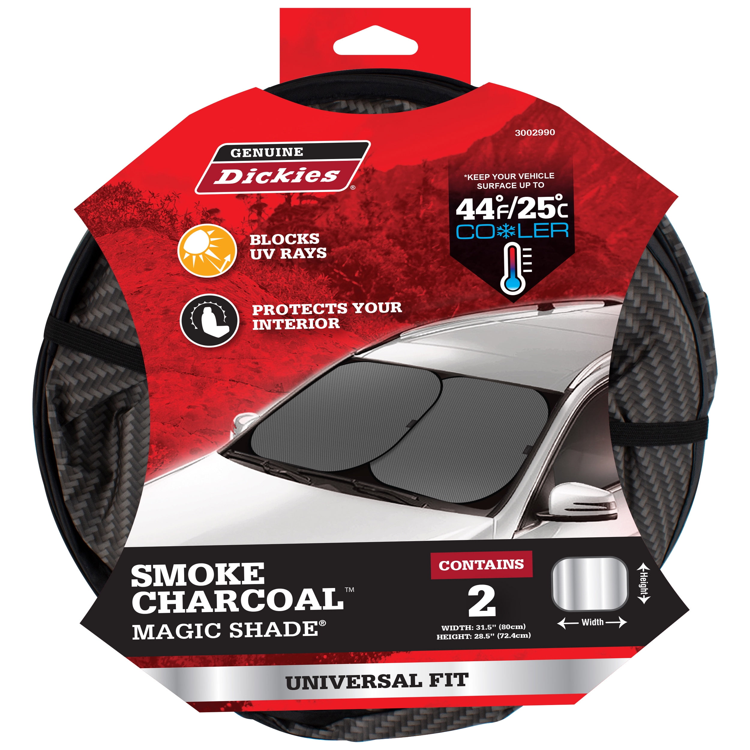 Genuine Dickies Universal Auto Twist Sunshades, Smoke Genuine Dickies Universal Auto Twist Sunshades, Smoke