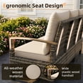 thumbnail image 6 of UDPATIO Patio Furniture Set, 7 Pieces Outdoor Furniture Sets with Rocking Swivel Chairs, Wicker Rattan Sofa Set with Storage Table for Backyard, Khaki, 6 of 9