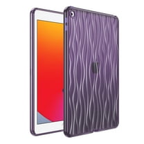 Allytech iPad Case 9th 8th 7th Generation 10.2", Ultra Slim Lightweight Clear Transparent Anti-Yellow Drop Protective Shockproof Back Cover Shell Case for Apple iPad 10.2" 2021/2020/2019 - Deep Purple