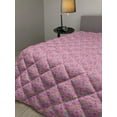 thumbnail image 2 of Emoticon Down Alternative Comforter, Memphis Doodle Lip Star Strawberry Speech Bubble on Stripe Pattern, Microfiber Quilt for All Season, 5 Sizes, Pale Grey White Magenta, by Ambesonne, 2 of 3