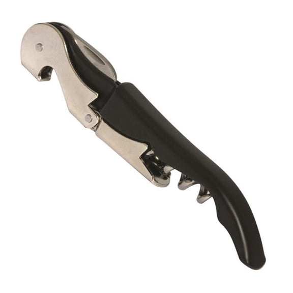 Debco C3740 Bottle Opener Cork Screw - Black