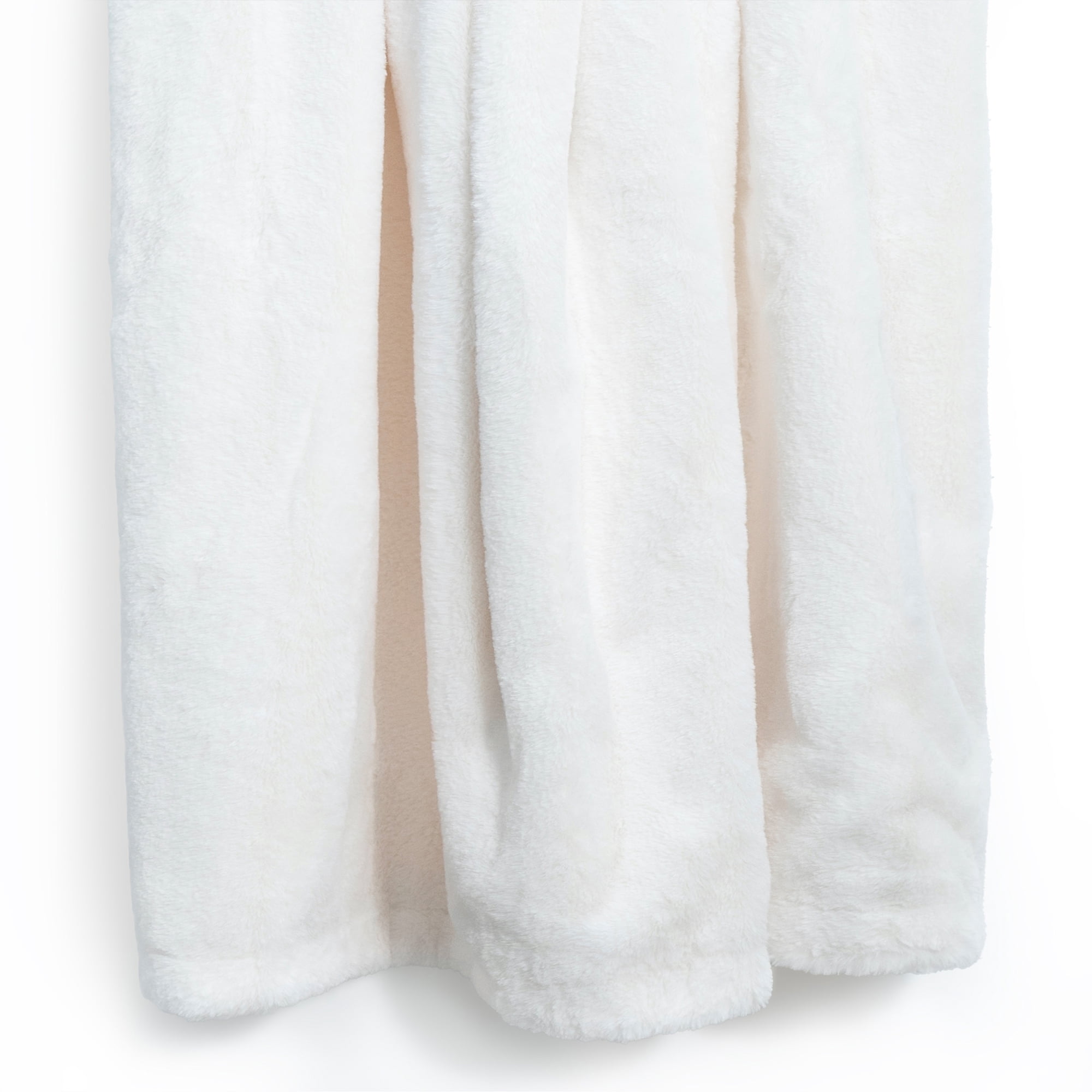 Americanflat Throw Blanket - 50x60 Inch Double Sided Luxe Faux Fur - Soft Plush Fleece Bedding - Cozy Warmth For Living Room Couch Or Sofa - White