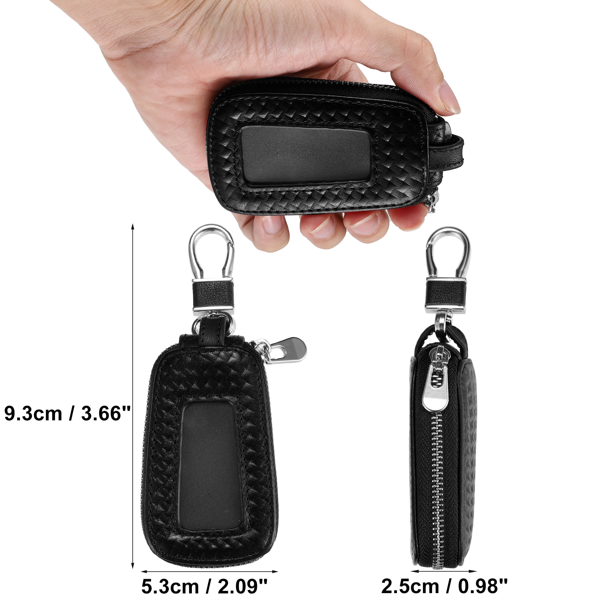 1 Pc Universal Car Key Fob Case Genuine Leather Holder Keyring