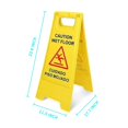 thumbnail image 4 of 12 Pack Caution Wet Floor Sign, 23.6" Height,Double-Sided Folding A-Shaped Frame Design Yellow, 4 of 4