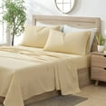 thumbnail image 2 of Kindlier 100% Organic Cotton Sheet Set – Deep Pocket Bedding Set Queen, Ivory, 2 of 5