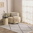thumbnail image 4 of BoutiqueRugs Anah Contemporary Area Rug - Outdoor Safe - Navy, Off White, Denim - 18" x 18" Sample, 4 of 18