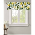 thumbnail image 2 of Tie Up Valance Curtain for Kitchen,Spring Pastoral Yellow Lemon Leaf Rod Pocket Short Curtains Adjustable Tie-Up Shade Valances,Summer Fruit Window Treatment for Bathroom Bedroom, 2 of 7