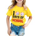 thumbnail image 1 of FhsagQ Mode Décontractée Imprimée pour Garçon et Fille, Col Rond, Manches Courtes, T-Shirt Ample, Printemps, Jaune, 11-12 Ans, 1 of 4