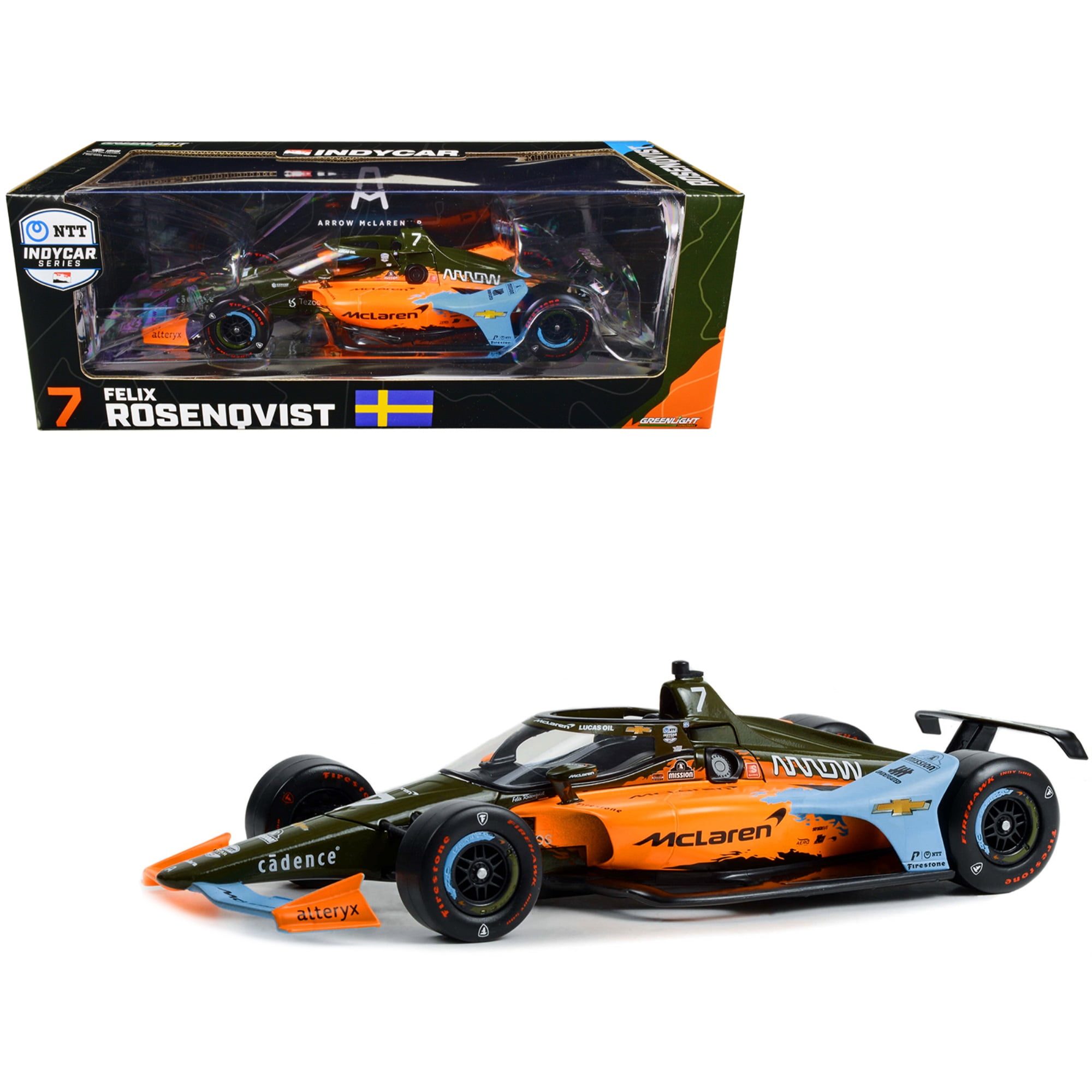 ミニカー Alexander Rossi Arrow McLaren IndyDriver NTT IndyCar Series #7 Alexander Rossi Driver Figure McLaren