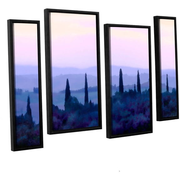 ArtWall Linda Parker "Tuscan Morn" 4-Piece Floater-framed Canvas Staggered Set