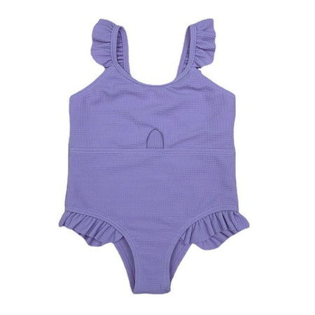 

Sngxgn Swimsuit Teen Girls Girls Swimsuit Set with Short Sleeve Rashguard Swim Shirt Purple 4-5 Years
