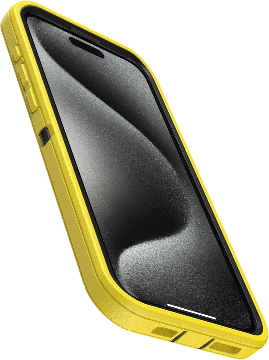 OtterBox iPhone 15 Pro Max (Only) - Defender Series Case - Night Reverse (Yellow & Black) - Case Only - Screenless - Rugged & Durable - with Port Protection - Non-Retail Packaging