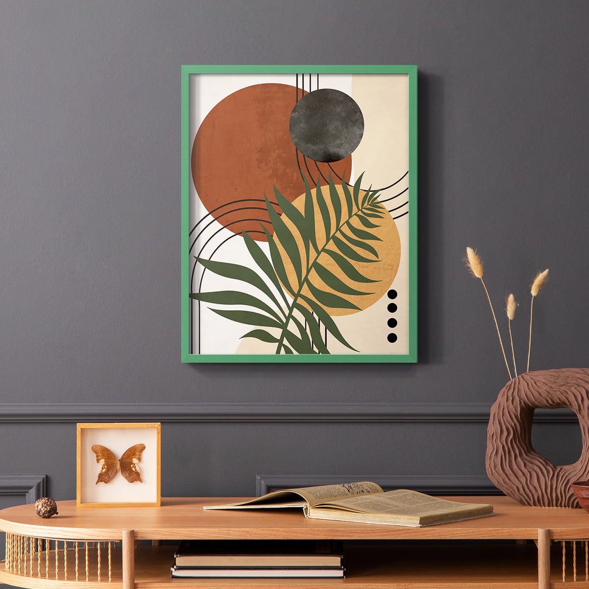 Contemporary Palm I in Paper Solid Wood 8 x 10 Framed Print
