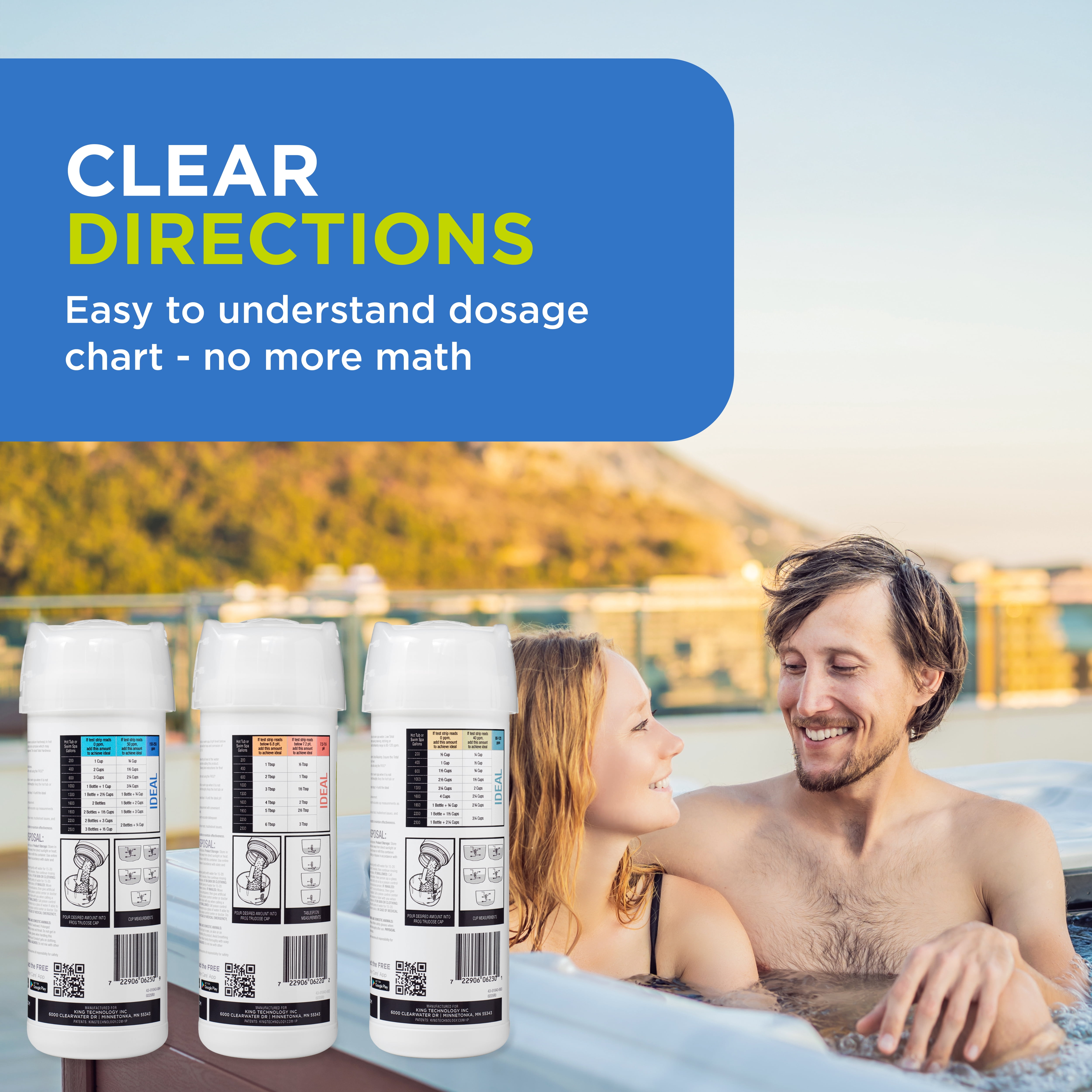 FROG StoMPS Non-Chlorine Shock Oxidizer & JumpH pH and TArget Total Alkalinity Increaser for Hot Tubs and Swim Spas - 2 lb Bottles with TruDose Measuring Caps for Easy Maintenance & Balancing