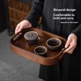 thumbnail image 3 of Tea Tray Small Tea Cup Storage Plate Solid Bamboo Tea Plate M, 3 of 5