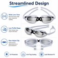thumbnail image 7 of Adult Unisex Swim Goggles, Mirror Coated Swimming Goggles with Adjustable Strap for Pool and Training, TIKA, 7 of 7