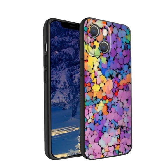 Colorful-166 Phone Case, Degined for iPhone 13 Case Men Women, Flexible Silicone Shockproof Case for iPhone 13