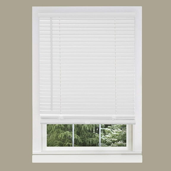 Friedland Brothers 1 in Vinyl Venetian Window Blinds, White, 32 x 64