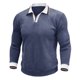 thumbnail image 2 of Ceisia Men's Casual Striped Half Button Round Neck Pullover with Pocket Daily Fashion Top Gift, 2 of 7