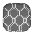 thumbnail image 3 of Mirage Hexagonal Print Memory Foam Chair Pads 4 Pack Gray/White, 3 of 5