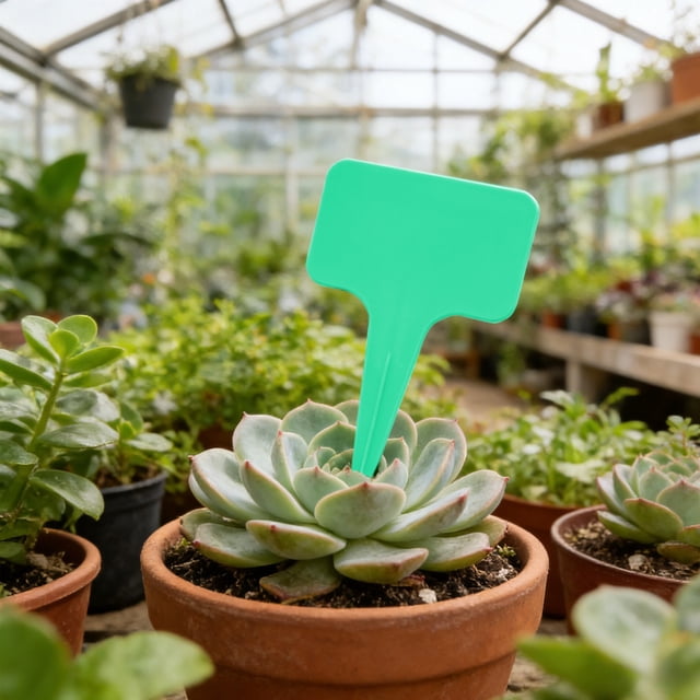 Tauxra T-Type Herb Labels 100pcs Waterproof PVC Markers for Outdoor Garden Vegetable Flower Identification