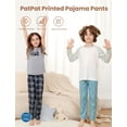 thumbnail image 2 of Pantalones de pijama PATPAT para niños, cuadros, azul turquesa, 11-12 años, 2 of 6