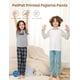 thumbnail image 2 of Pantalones de pijama PATPAT para niños, cuadros, azul turquesa, 11-12 años, 2 of 6