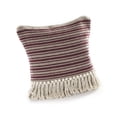 thumbnail image 6 of LR Home Striped Fringed Throw Pillow, Maroon / Black, 20" Square, Count per Pack 1, 6 of 7