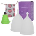 thumbnail image 1 of Copa menstrual de silicona reutilizable Copa de higiene femenina suave antifugas Copa menstrual femenina (L), 1 of 14